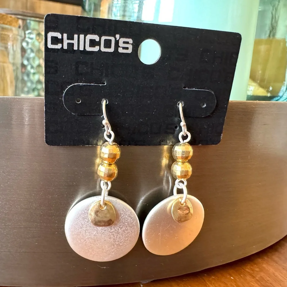 Chico’s Drop Circle Dangling Earrings